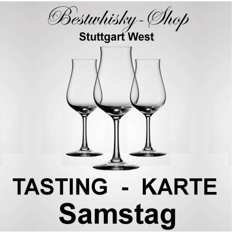 Tasting-Karte Samstag 11.05.2024 16.00 Uhr, Bestwhisky-Shop
