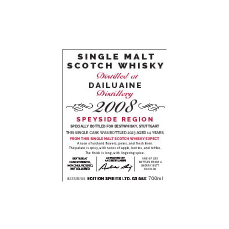 Dailuaine 2008, 14 Jahre, First Editions